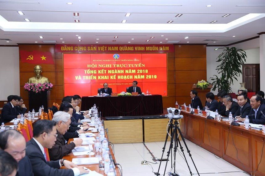 Thủ tướng Chính phủ Nguyễn Xuân Phúc chủ trì Hội nghị  trực tuyến tổng kết năm 2018 và triển khai kế hoạch 2019.tổng kết ngành nông nghiệp 