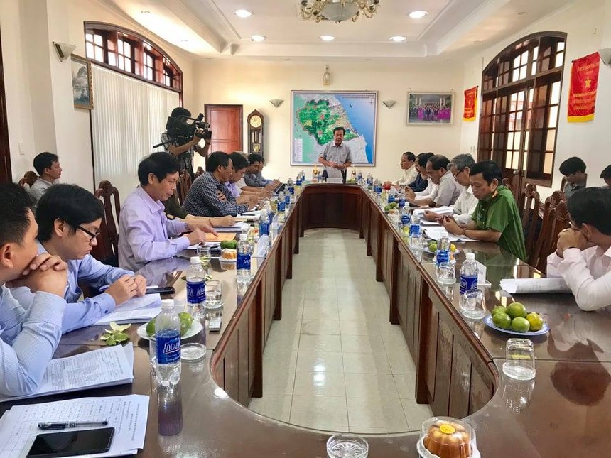 Phó chủ tịch UBND tỉnh Quảng Nam Huỳnh Khánh Toàn chủ trì buổi làm việc.