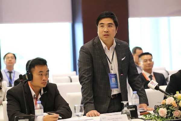 Ông Nguyễn Trung Dũng, Tổng giám đốc BK-Holding phát biểu tại hội thảo. 