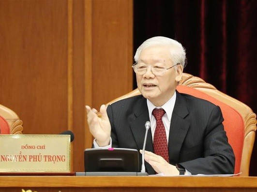 Tổng Bí thư, Chủ tịch nước Nguyễn Phú Trọng chủ trì và phát biểu khai mạc Hội nghị.
(Ảnh: Trí Dũng)