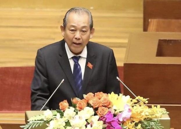 Phó Thủ tướng thường trực Trương Hòa Bình thay mặt Chính phủ trình bày báo cáo (Ảnh: VGP)