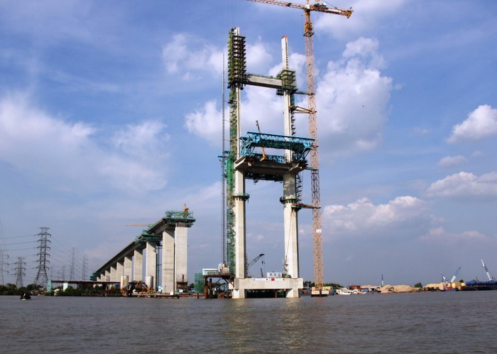 Thi công gói thầu J3 xây dựng cầu Phước Khánh cao tốc Bến Lức - Long Thành