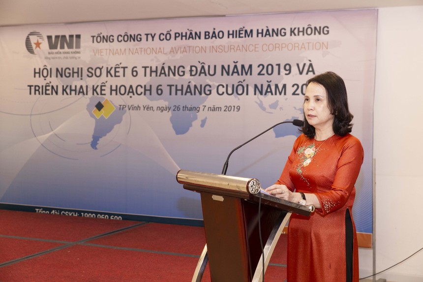 Bà Lê Thị Hà Thanh, Chủ tịch HĐQT VNI phát biểu chỉ đạo tại Hội nghị sơ kết 2019