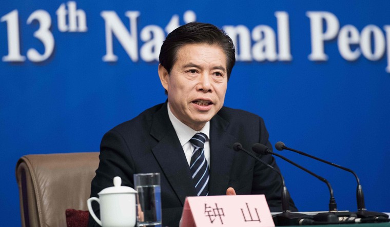 Ông Trung Sơn - Bộ trưởng Thương mại Trung Quốc. Ảnh: AFP