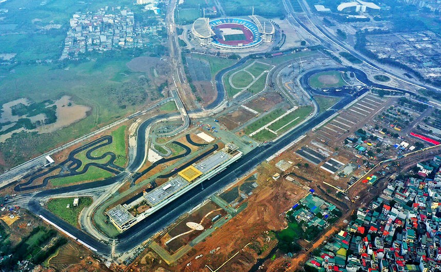 Đường đua F1 tại Hà Nội đang được gấp rút hoàn thiện