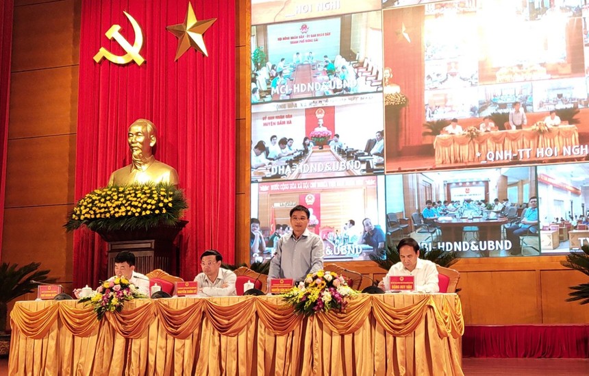Hội nghị được tổ chức dưới hình thức trực tuyến với điểm cầu tại các địa phương trên địa bàn tỉnh Quảng Ninh. Ảnh: Thu Lê.