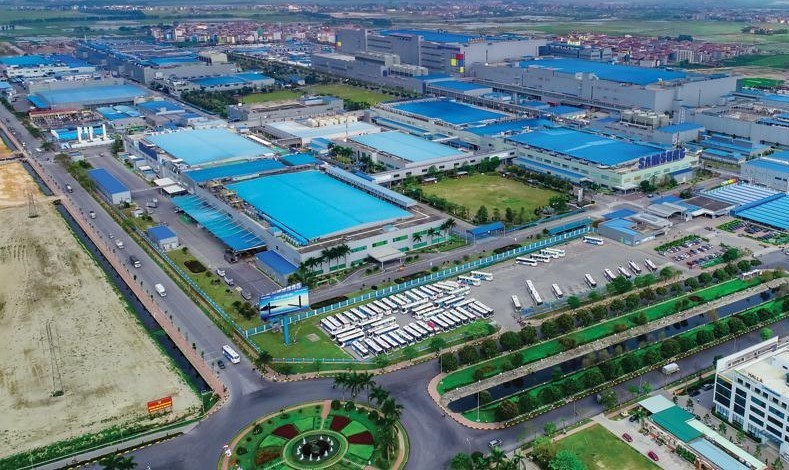 Toàn cành nhà máy SEV va SDV1 của Samsung tại Bắc Ninh - một trong những yếu tố khiến nhiều nhà đầu tư quan tâm đến bất động sản khu công nghiệp tại địa phương này. Ảnh: samsung