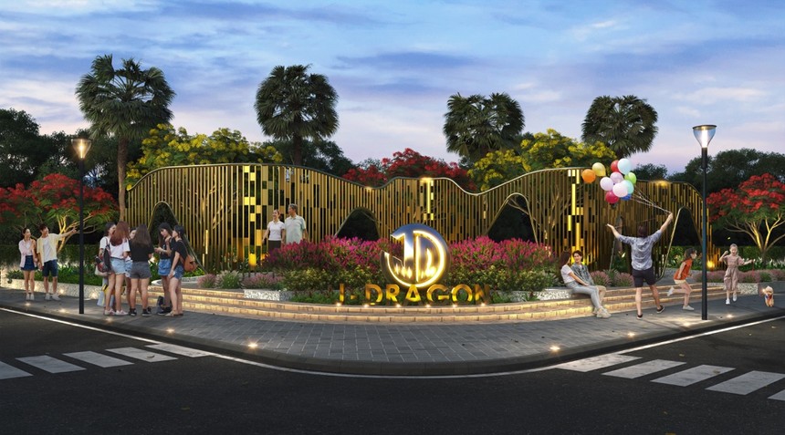 Quảng trường ánh sáng Cá Chép Hóa Rồng – một trong khu tiện ích thuộc chuỗi công viên Châu Long.