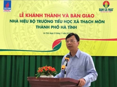 Ông Nguyễn Tuấn Anh – Phó tổng giám đốc Đạm Cà Mau phát biểu tại lễ khánh thành