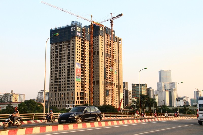 Tại Hà Nội, tổng nguồn cung căn hộ để bán mới đạt 6.000 căn, giảm 10,5% theo quý và 19,5% theo năm (Ảnh Thành Nguyễn)