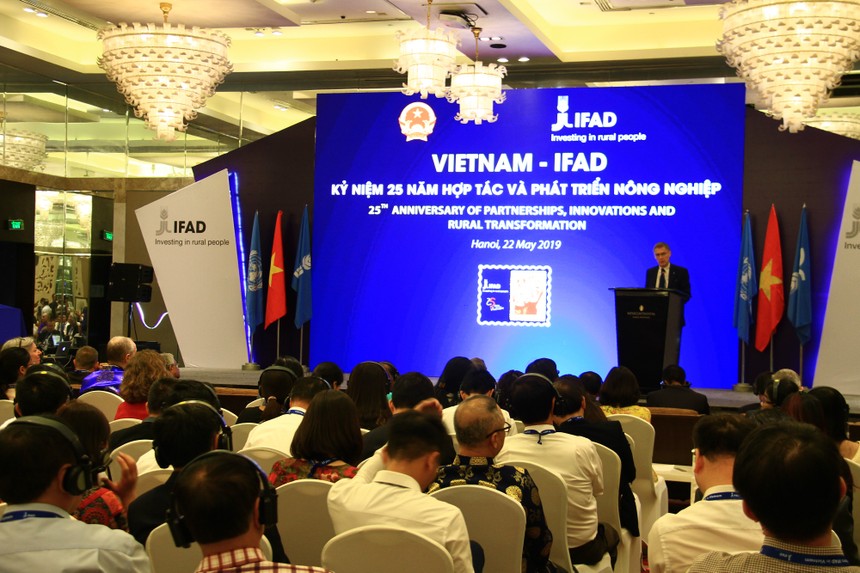 Lễ kỷ niệm 25 năm quan hệ hợp tác giữa Quỹ Phát triển Nông nghiệp Quốc tế (IFAD) và Việt Nam đã diễn ra sáng 22/5 tại Hà Nội. Ảnh: Thành Nguyễn.