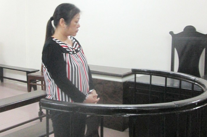 Bị cáo Lê Thị Hiển tại tòa