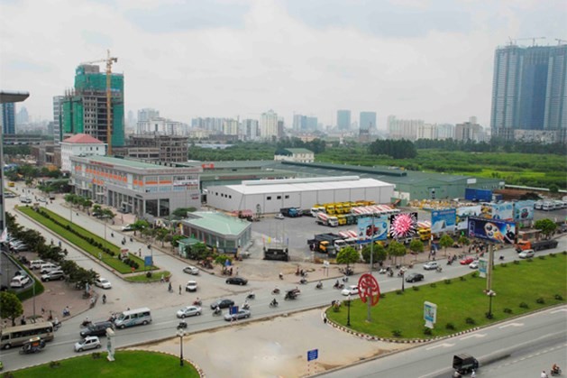 Quỹ đất 47.000 m2 tại đường Phạm Hùng (đối diện Bến xe Mỹ Đình) mà ILS đang sử dụng.