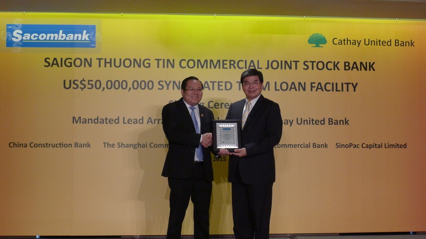 Sacombank vay 50 triệu USD từ Cathay United Bank 