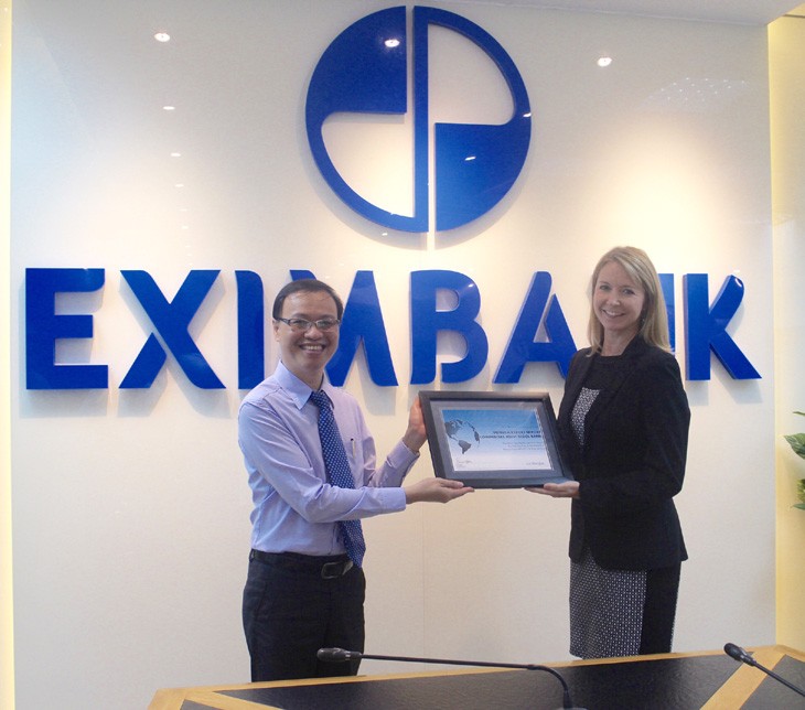 Eximbank nhận giải thưởng thanh toán quốc tế xuất sắc năm 2015