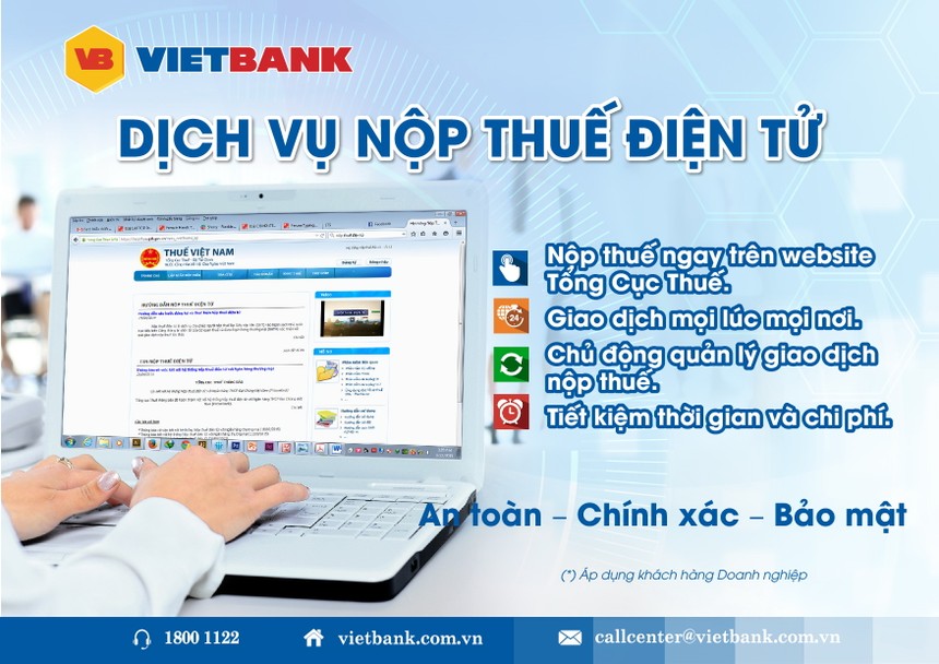 Nộp thuế điện tử tại VietBank