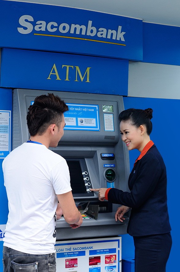 Sacombank tiếp nhận giao dịch ngay trên máy ATM