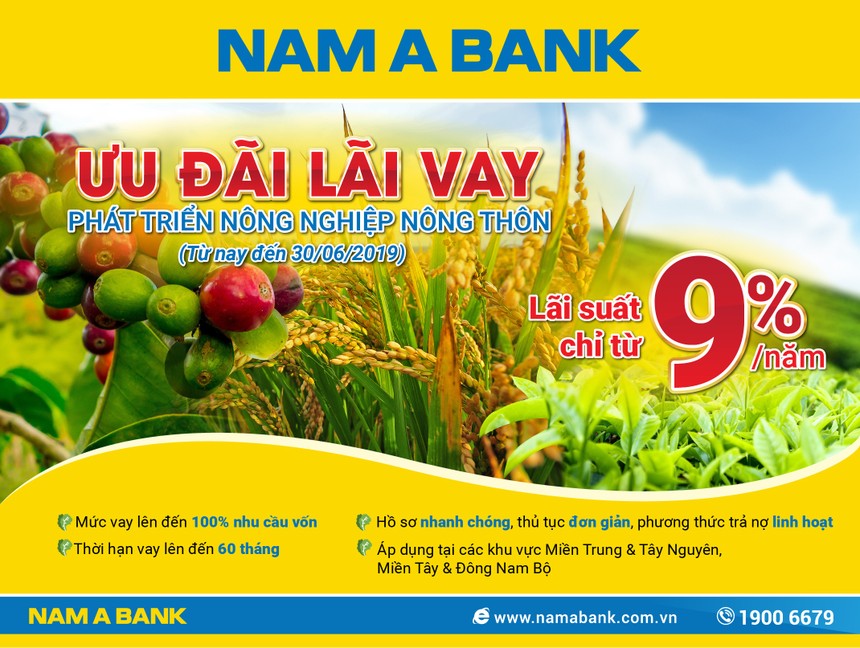 Nam A Bank triển khai gói tín dụng ưu đãi lãi suất Đắc Lộc Phát Tài