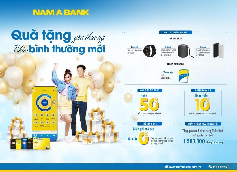 Nam A Bank ưu đãi cho thời kỳ bình thường mới 