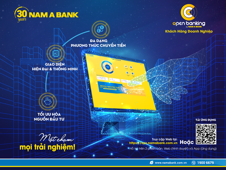 Nam A Bank nâng tầm Open Banking 2.0 cho doanh nghiệp