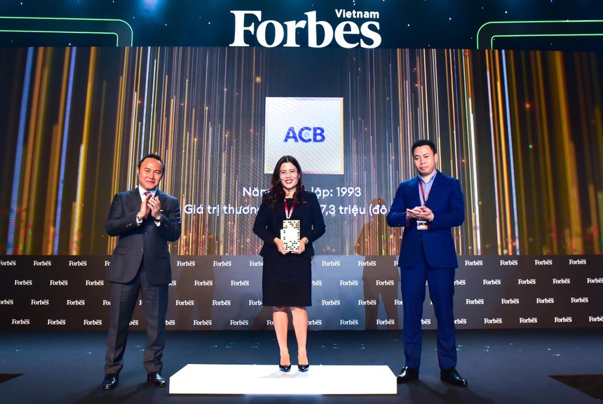 ACB đạt top 7 thương hiệu tài chính dẫn đầu do Forbes bình chọn