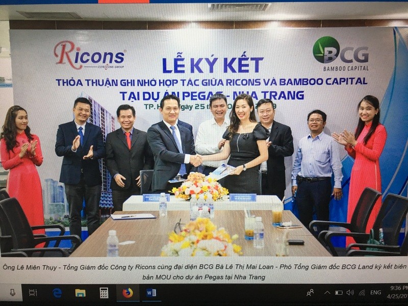 Ricons và BCG ký kết thỏa thuận hợp tác xây dựng dự án Pegas tại Nha Trang