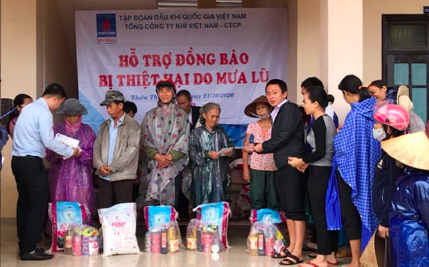 PV GAS ủng hộ 600 triệu đồng cho Thừa Thiên - Huế và Quảng Trị trong cơn bão số 8