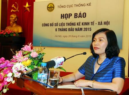 Bà Lê Thị Minh Thủy, Vụ trưởng Vụ Thống kê thương mại và dịch vụ (Tổng cục Thống kê)