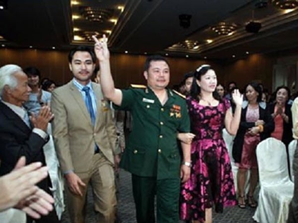 Lê Xuân Giang luôn xuất hiện trong trang phục Đại tá Quân đội khi tham dự các sự kiện