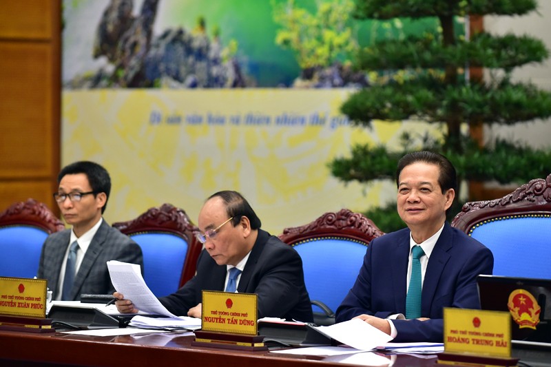 Thủ tướng Nguyễn Tấn Dũng chủ trì phiên họp Chính phủ tháng 2/2016. Ảnh: VGP/Nhật Bắc