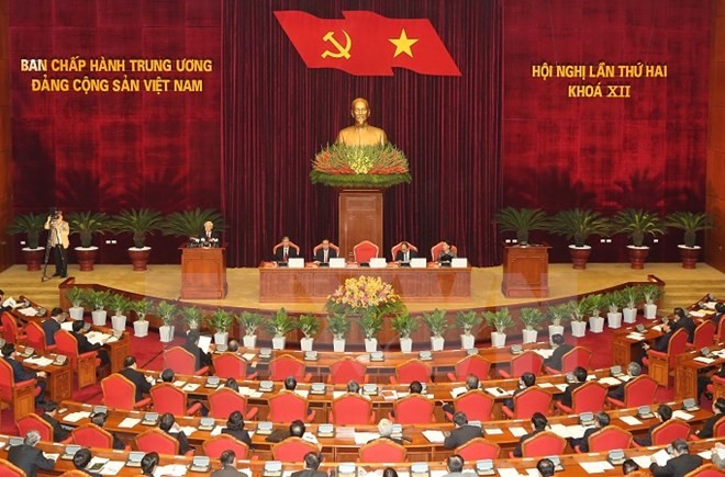 Khai mạc Hội nghị Ban Chấp hành Trung ương Đảng Cộng sản Việt Nam lần thứ hai, khóa XII. (Ảnh: Thống Nhất/TTXVN)