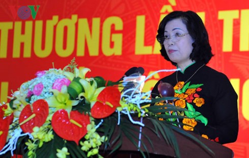 Bà Bùi Thị Thanh, Phó Chủ tịch Ủy ban Trung ương MTTQ Việt Nam