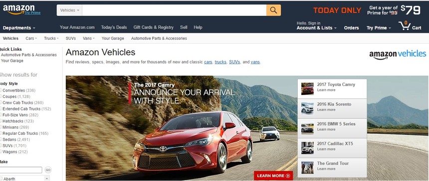 Amazon sẽ bán ô tô qua internet với giá rẻ hơn...30% 