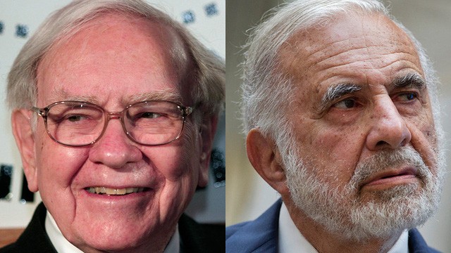 Tỷ phú Warren Buffett và tỷ phú Carl Icahn. (Nguồn: MarketWatch).