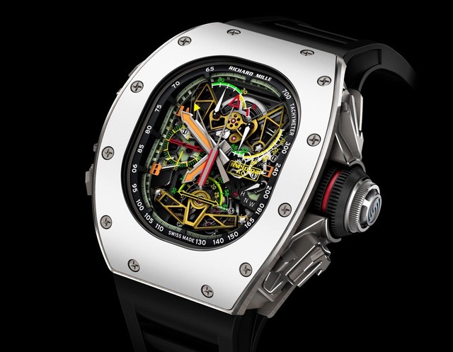 Cận cảnh chiếc đồng hồ RM 50-02 ACJ Tourbillon Split Second Chronograph đánh dấu sự hợp tác giữa hai thương hiệu đình đám Richard Mille và Airbus.