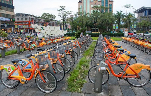 Dịch vụ xe đạp công cộng tại Đài Loan. Ảnh: Vietnamplus.