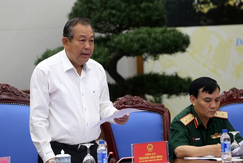 Phó thủ tướng Trương Hòa Bình phát biểu tại Hội nghị. Ảnh: Bá Đô