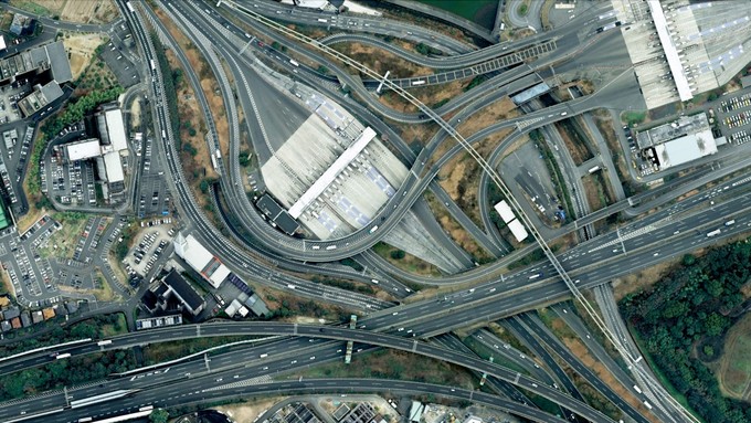 Đường cao tốc Nhật nhìn từ trên cao