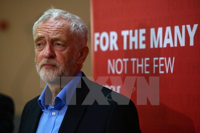 Chủ tịch Công đảng Anh Jeremy Corbyn tại một sự kiện ở London. (Nguồn: AFP/TTXVN)