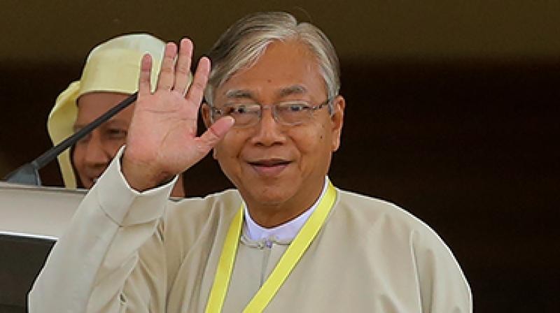 Tổng thống Myanmar U Htin Kyaw. (Nguồn: AFP).