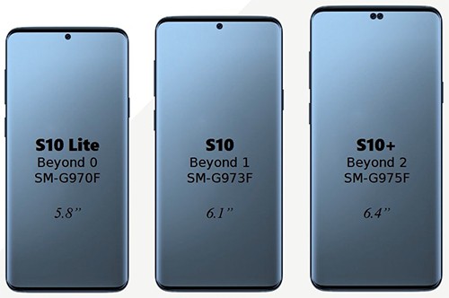 Galaxy S10 mới sẽ có ba biến thể kích thước màn hình. 