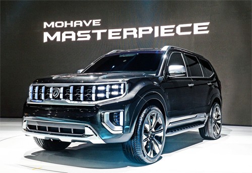 Kia Mohave Masterpiece concept có vóc dáng lực lưỡng, đường nét vuông vức, có thể là một mẫu SUV cỡ lớn trong tương lai. Ảnh: Carscoops.