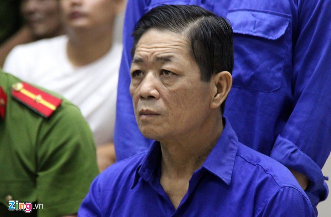 Nguyễn Kim Hưng tại phiên tòa sơ thẩm. Ảnh: Hồng Đăng.