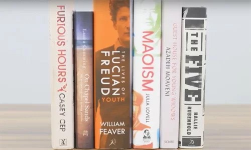 Sáu tác phẩm được đề cử giải Baillie Gifford 2019. Ảnh: The Baillie Gifford Prize for Non-fiction.