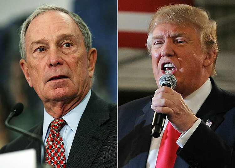 Tỷ phú Michael Bloomberg và Donald Trump.