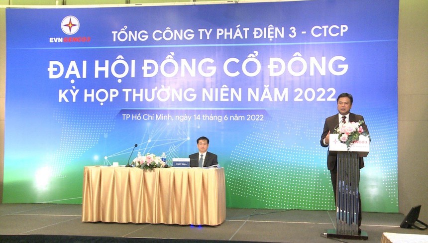 Ông Đinh Quốc Lâm – Chủ tịch HĐQT và ông Lê Văn Danh – Thành viên HĐQT, Tổng giám đốc EVNGENCO3 chủ trì Đại hội