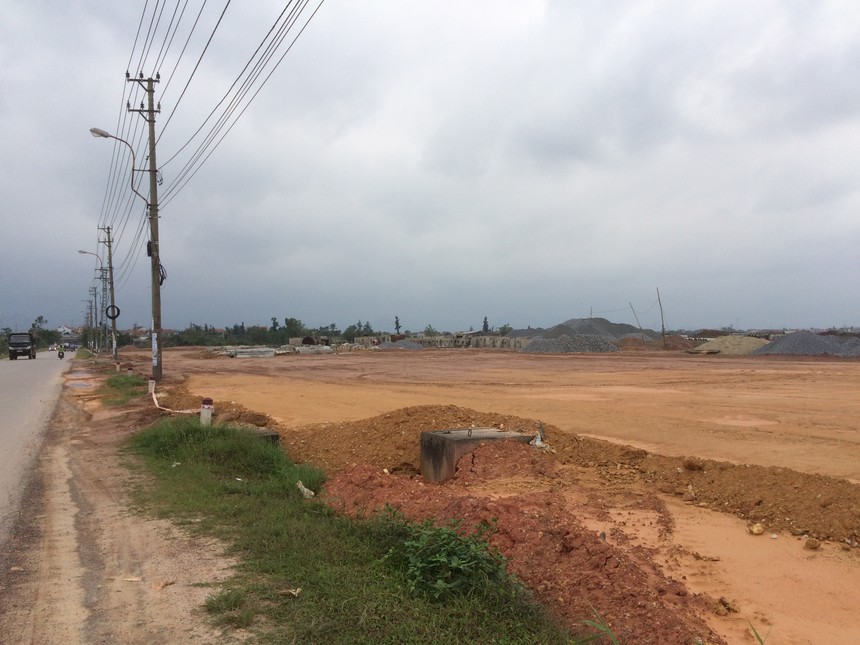 Một dự án khu dân cư thương mại đang được thực hiện tại  TP. Đồng Hới, Quảng Bình.