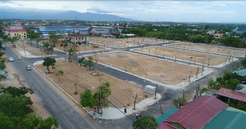 Các dự án đất nền tại Quảng Bình có tỷ lệ hấp thụ cao (Trong ảnh là Dự án khu nhà ở Thương mại Trường Thịnh, TP. Đồng Hới) 