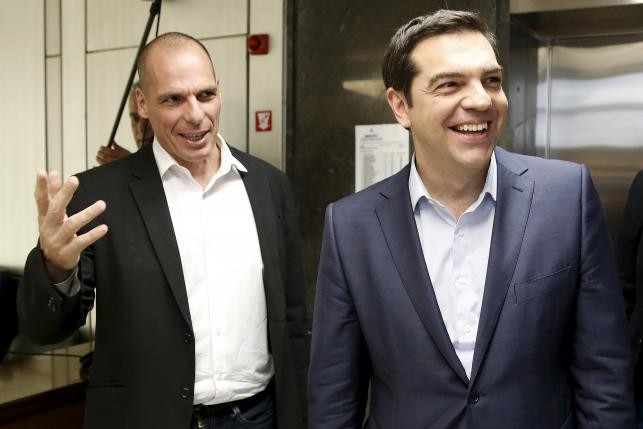 Bộ trưởng Bộ Tài chính Yanis Varoufakis và Thủ tướng Alexis Tsipras của Hy Lạp