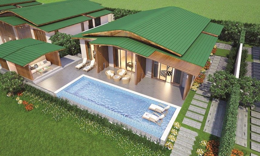 Biệt thự Movenpick Villas với thiết kế độc đáo, sở hữu vị trí vàng tại bờ biển Cam Ranh